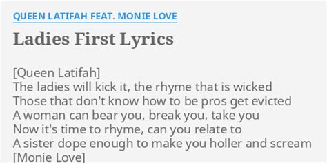 ladies first lyrics|More.